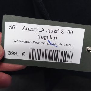 "August" 2-teiliger Anzug aus feiner Wolle in marine (Brand: Confectionair Berlin)